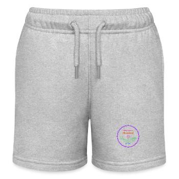 Autism Awareness Hooked on Kindness - Kids Organic Sweat Shorts by Stanley/Stella - heather grey - Front