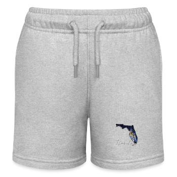 Universal Studios in Florida State Map FL - Kids Organic Sweat Shorts by Stanley/Stella - heather grey - Front