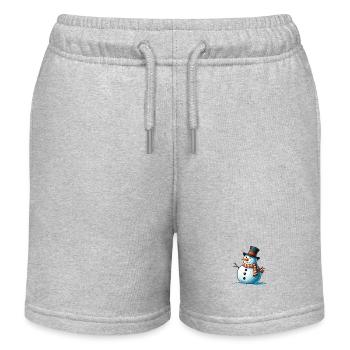 Snowman - Kids Organic Sweat Shorts by Stanley/Stella - heather grey - Front