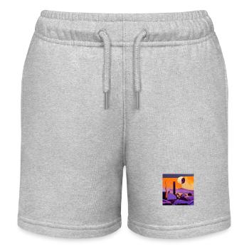 Desert in the moonlight - Kids Organic Sweat Shorts by Stanley/Stella - heather grey - Front