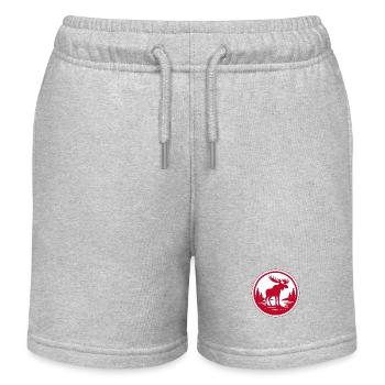 Rød elg - Kids Organic Sweat Shorts by Stanley/Stella - heather grey - Front