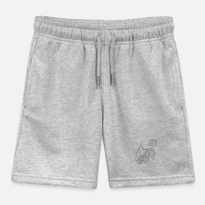Creative patterned drops with game dice Kids Organic Sweat Shorts by Stanley/Stella