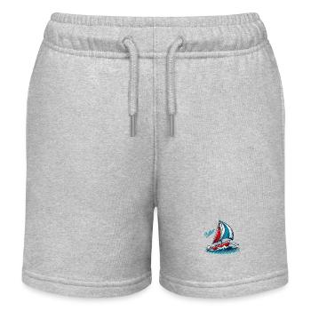 segelboot - Kinder Organic Joggingshorts Mini Bolter von Stanley/Stella - Grau meliert - Vorne