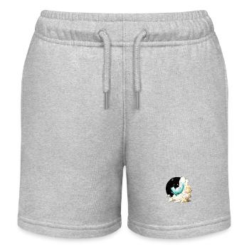 Whale and Petunias - Kinder Organic Joggingshorts Mini Bolter von Stanley/Stella - Grau meliert - Vorne
