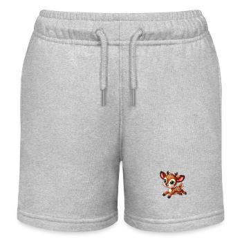 Jeunes cerfs - Short de jogging enfant bio Stanley/Stella - gris chiné - Devant