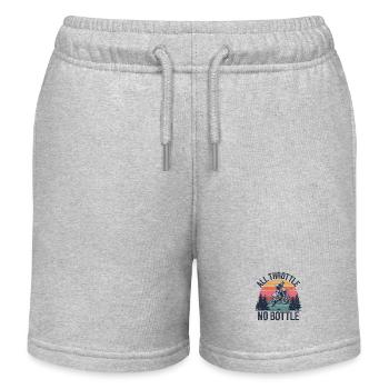 Motocross Abenteuer: Nur Speed zählt - Kinder Organic Joggingshorts Mini Bolter von Stanley/Stella - Grau meliert - Vorne
