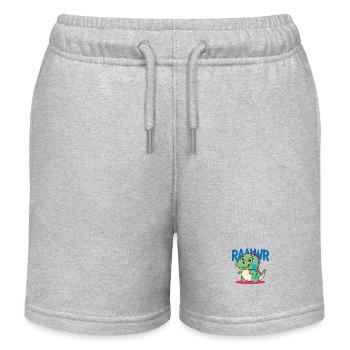 Kleiner Dino - Kinder Organic Joggingshorts Mini Bolter von Stanley/Stella - Grau meliert - Vorne