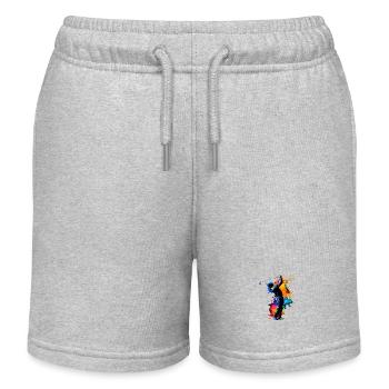 Bunter Golfer Golf Sport Golfspieler Geschenk - Kinder Organic Joggingshorts Mini Bolter von Stanley/Stella - Grau meliert - Vorne
