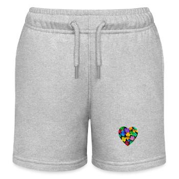 Buntes Kleeblatt - Kinder Organic Joggingshorts Mini Bolter von Stanley/Stella - Grau meliert - Vorne