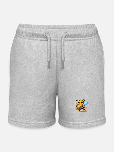Abeille Abeille Abeille - Short de jogging enfant bio Stanley/Stella - gris chiné