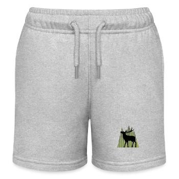 Cerf - Short de jogging enfant bio Stanley/Stella - gris chiné - Devant
