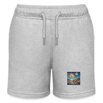 Amoureux en vol - Short de jogging enfant bio Stanley/Stella - gris chiné - Devant