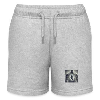 Zerbrochene Stärke - Kinder Organic Joggingshorts Mini Bolter von Stanley/Stella - Grau meliert - Vorne