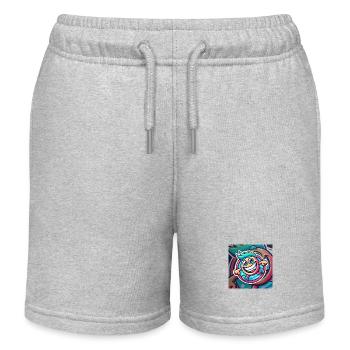 Fröhliche Cartoon-Atmosphäre - Kinder Organic Joggingshorts Mini Bolter von Stanley/Stella - Grau meliert - Vorne