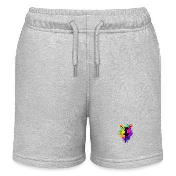 Bunter Cheerleader Cheerleading - Kinder Organic Joggingshorts Mini Bolter von Stanley/Stella - Grau meliert - Vorne