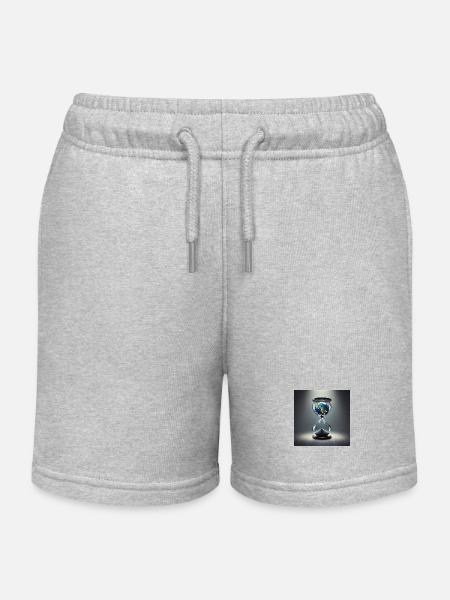 Le temps presse ! (D) - Short de jogging enfant bio Stanley/Stella - gris chiné