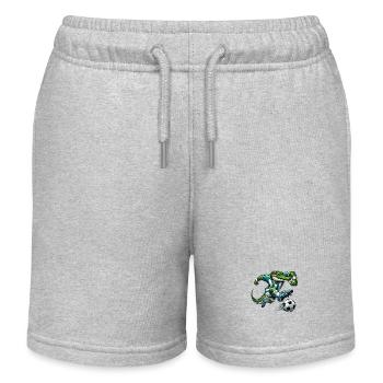 Crocodile Soccer - Kids Organic Sweat Shorts by Stanley/Stella - heather grey - Front