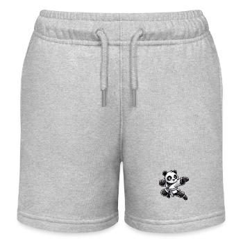 panda karate comic - Kinder Organic Joggingshorts Mini Bolter von Stanley/Stella - Grau meliert - Vorne
