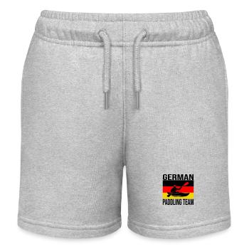 German Kayak Crew Shirt – Paddling - Kids Organic Sweat Shorts by Stanley/Stella - heather grey - Front