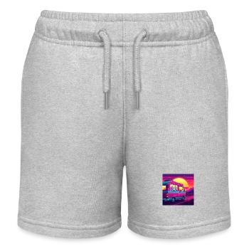 Camperliebe 50+ Shirt – perfekte Camping-T-Shirt - Kinder Organic Joggingshorts Mini Bolter von Stanley/Stella - Grau meliert - Vorne