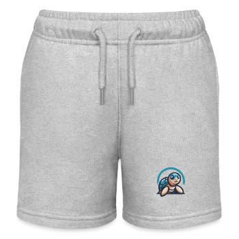 Meeresschildkröte - Kinder Organic Joggingshorts Mini Bolter von Stanley/Stella - Grau meliert - Vorne