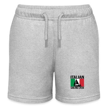 Italian Sailing Crew Segelshirt - Kinder Organic Joggingshorts Mini Bolter von Stanley/Stella - Grau meliert - Vorne