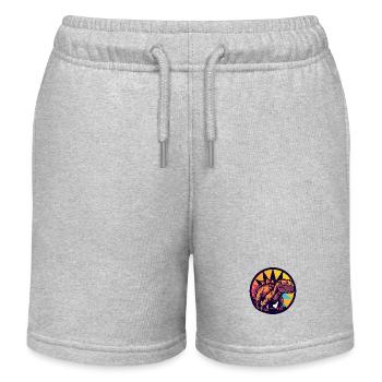 Dinosaurier stegosaurus Comic - Kinder Organic Joggingshorts Mini Bolter von Stanley/Stella - Grau meliert - Vorne