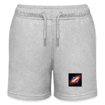 Impression d’art Orbite cosmique - Short de jogging enfant bio Stanley/Stella - gris chiné - Devant