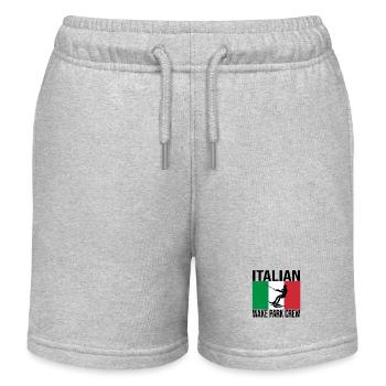 Italian Wake Crew Wakeboard Shirt - Kids Organic Sweat Shorts by Stanley/Stella - heather grey - Front