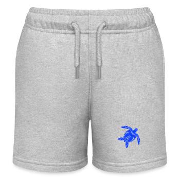Wasserschildkröte Kratzer Risse Muster Vintage Fun - Kinder Organic Joggingshorts Mini Bolter von Stanley/Stella - Grau meliert - Vorne