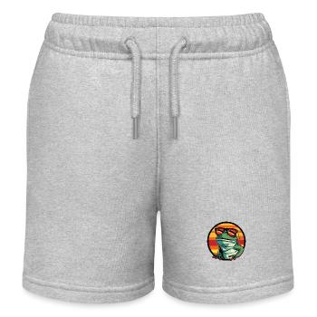 Frosch Cool Comic - Kinder Organic Joggingshorts Mini Bolter von Stanley/Stella - Grau meliert - Vorne