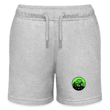 Traktor Farmer - Kinder Organic Joggingshorts Mini Bolter von Stanley/Stella - Grau meliert - Vorne