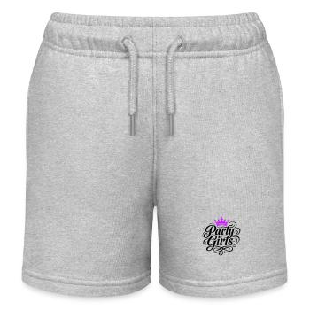 Party Girls Krone - Kinder Organic Joggingshorts Mini Bolter von Stanley/Stella - Grau meliert - Vorne