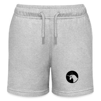 Einhorn Sir Gentleman Mr. reich Monokel Zylinder - Kinder Organic Joggingshorts Mini Bolter von Stanley/Stella - Grau meliert - Vorne