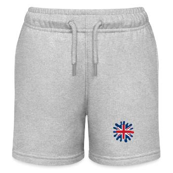 england fahne klecks - Kinder Organic Joggingshorts Mini Bolter von Stanley/Stella - Grau meliert - Vorne