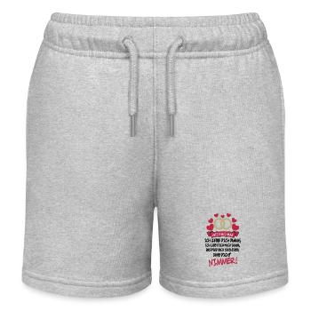 Mein Schatz für immer Romantische Liebeserklärung - Kinder Organic Joggingshorts Mini Bolter von Stanley/Stella - Grau meliert - Vorne