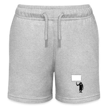 Ape Your Statement * Personalisierter Spruch - Kinder Organic Joggingshorts Mini Bolter von Stanley/Stella - Grau meliert - Vorne