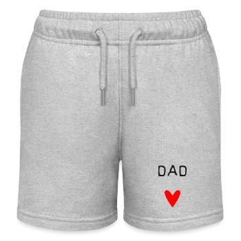 DAD. dad. FATHER'S DAY. HAPPY BIRTHDAY DAD - Kids Organic Sweat Shorts by Stanley/Stella - heather grey - Front