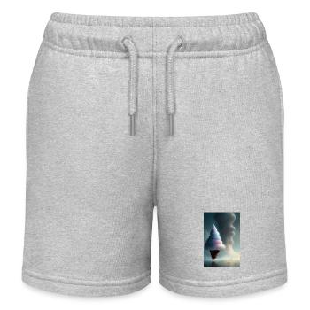 Glace - Short de jogging enfant bio Stanley/Stella - gris chiné - Devant
