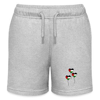 palestina - Kids Organic Sweat Shorts by Stanley/Stella - heather grey - Front
