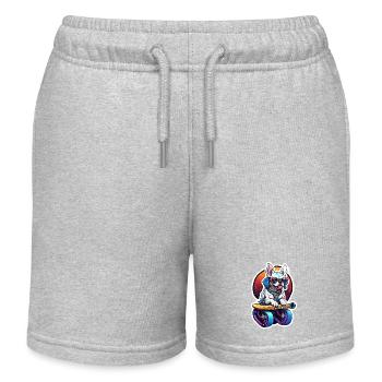 Hund / Tier / Haustier / Pfote / Fellnase / Wauwau - Kinder Organic Joggingshorts Mini Bolter von Stanley/Stella - Grau meliert - Vorne