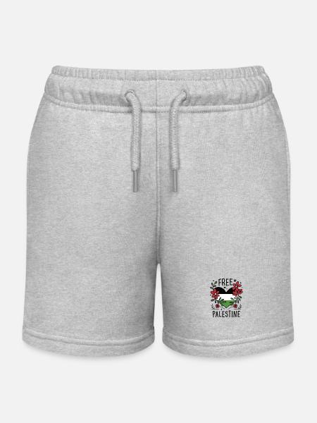 Free palestine drapeau - Short de jogging enfant bio Stanley/Stella - gris chiné