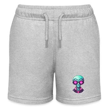 Alien / Außerirdisch / Ovni / Zone 51 / Tout / Mars - Short de jogging enfant bio Stanley/Stella - gris chiné - Devant