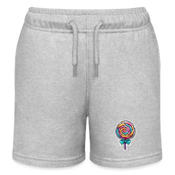 Sucette / Sucette / Bonbons / Lécher / Mignon - Short de jogging enfant bio Stanley/Stella - gris chiné - Devant