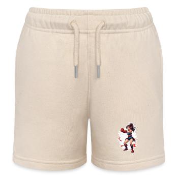 Boxer / Sport / Kampf / Arena / Boxring / Fäuste - Kinder Organic Joggingshorts Mini Bolter von Stanley/Stella - Natur - Vorne