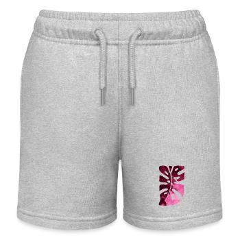 Feuille de Monstera - Short de jogging enfant bio Stanley/Stella - gris chiné - Devant