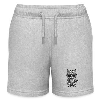 Samouraï / Japonais / Harakiri / Katana / Homme - Short de jogging enfant bio Stanley/Stella - gris chiné - Devant