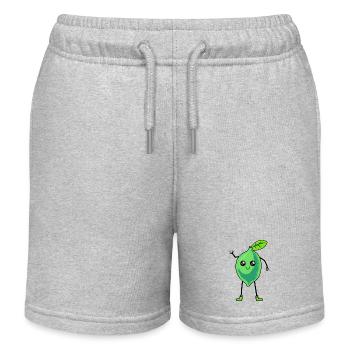 lemon, lime, lime, vitamins, funny, sour - Kids Organic Sweat Shorts by Stanley/Stella - heather grey - Front