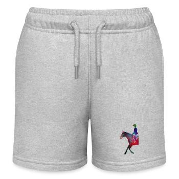 Horse Rider #rider #horse #sport - Kids Organic Sweat Shorts by Stanley/Stella - heather grey - Front