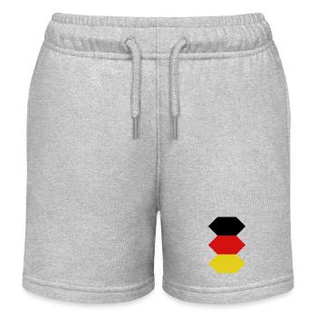 Deutschlandfarben - Kinder Organic Joggingshorts Mini Bolter von Stanley/Stella - Grau meliert - Vorne